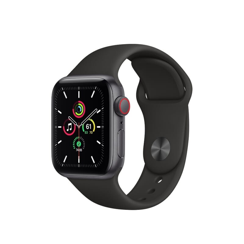 apple watch space gray white band